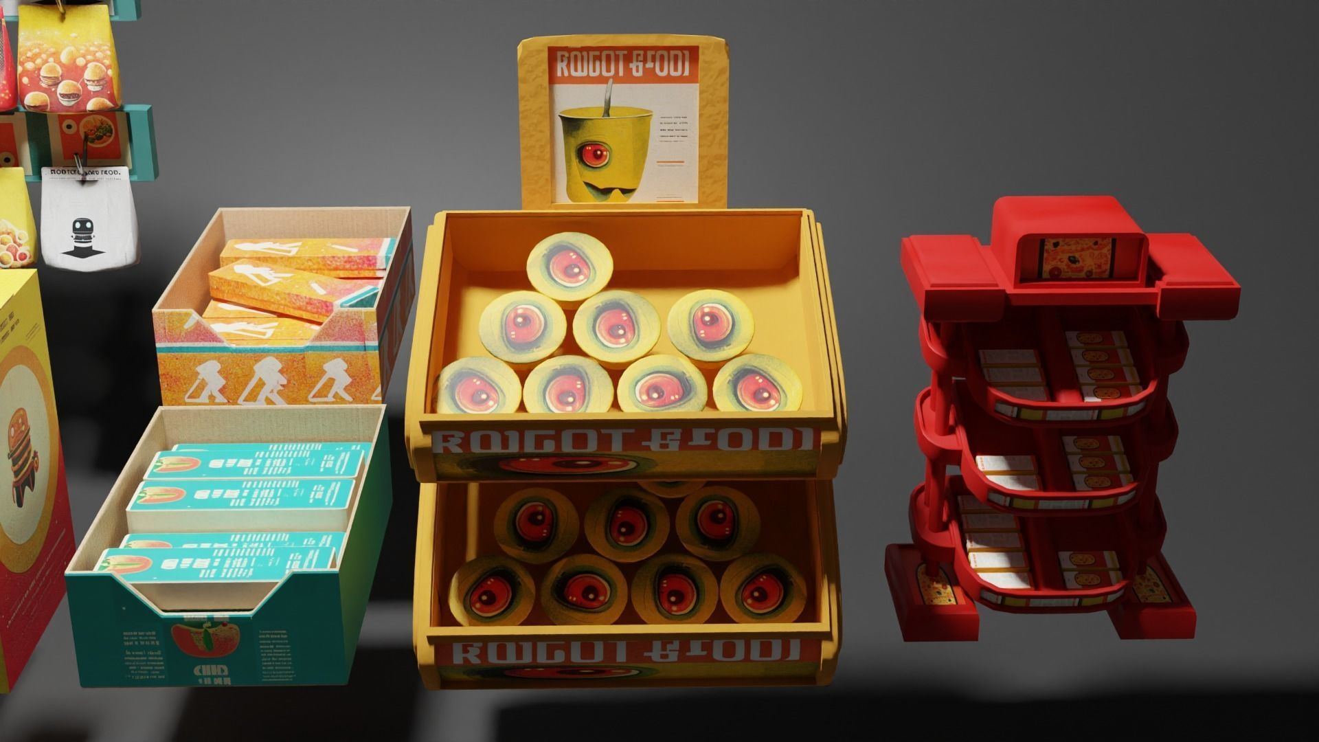 SciFi Foods Pack Free 3D model_4