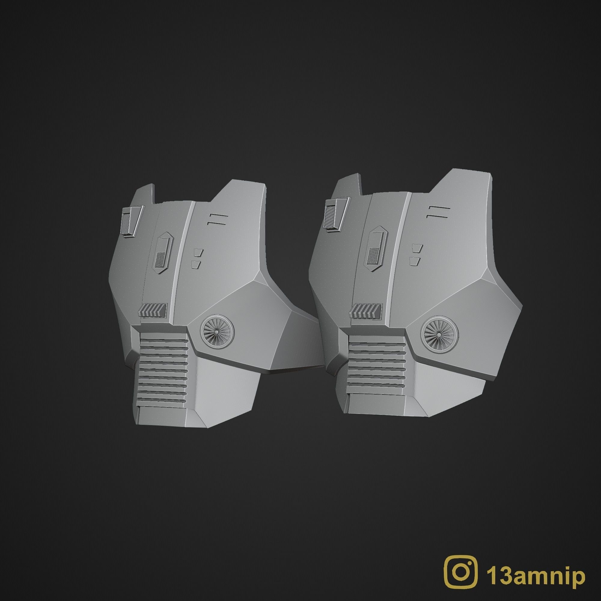 Custom Mandalorian Chest Armor 3D print model_18