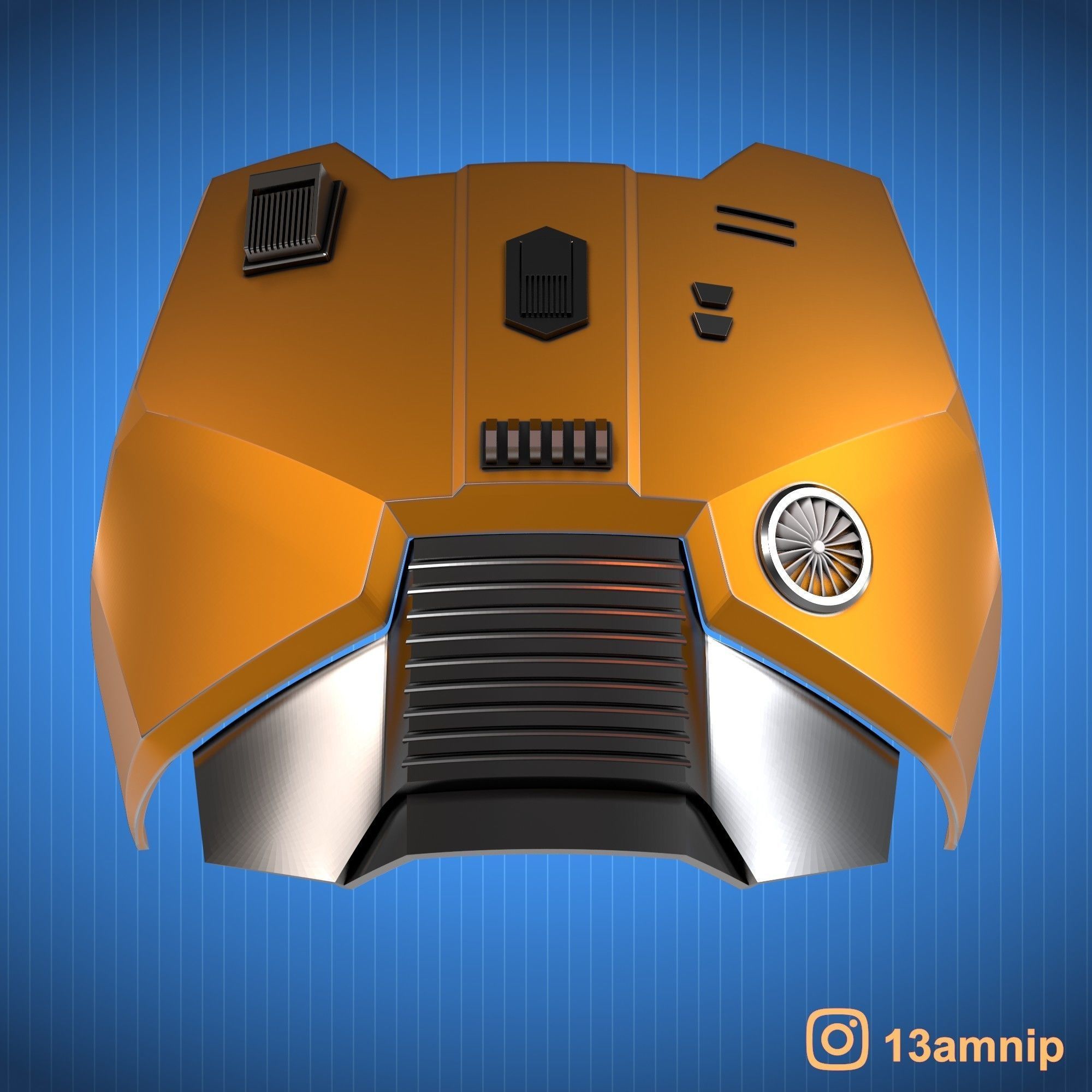 Custom Mandalorian Chest Armor 3D print model_12