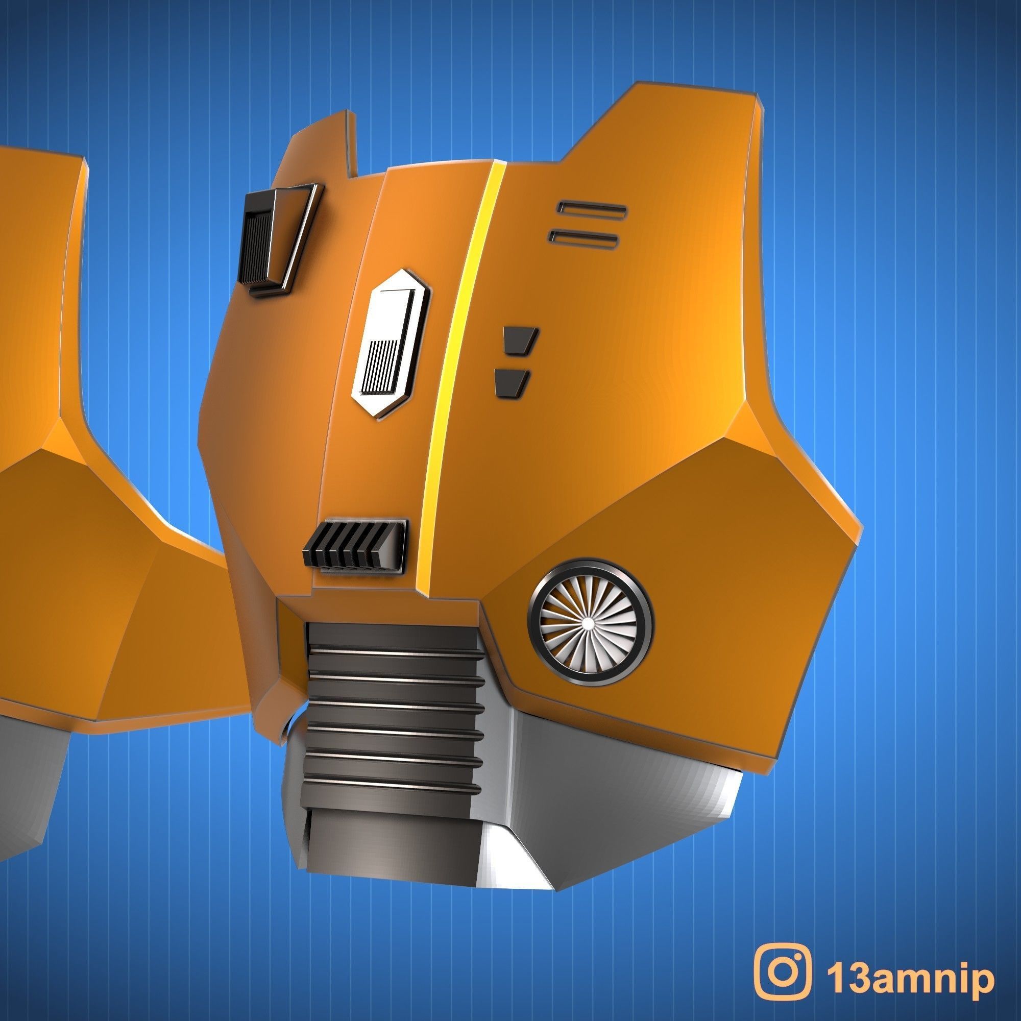 Custom Mandalorian Chest Armor 3D print model_4