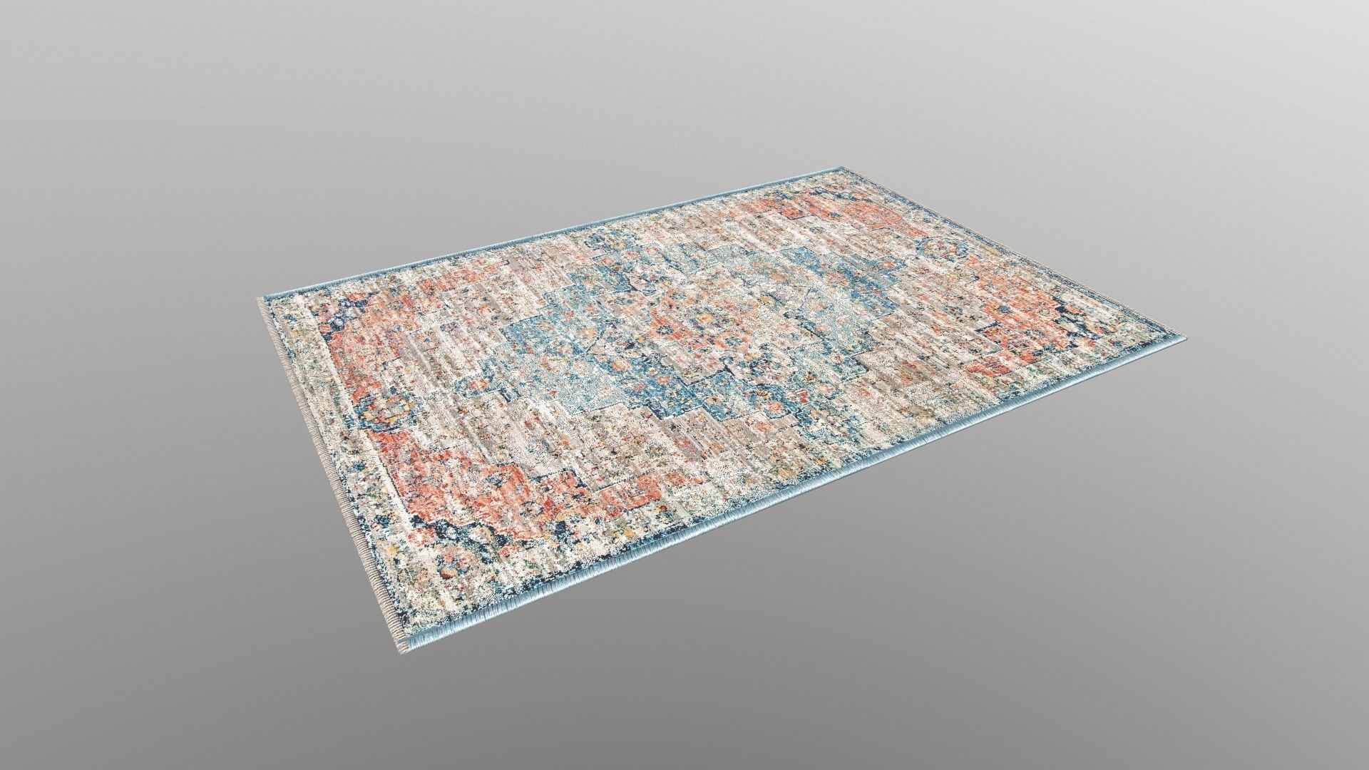 Mat 3D runner rug 3D model_4