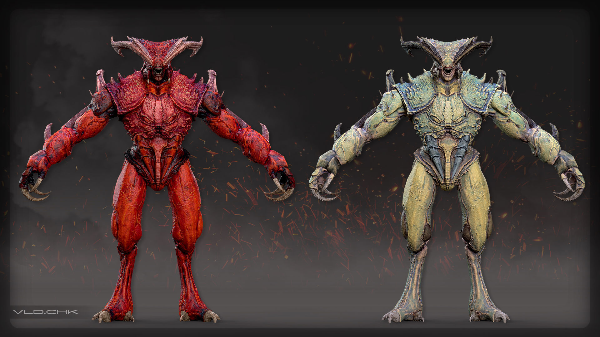 Blister - Demon Beetle Low-poly 3D model_2