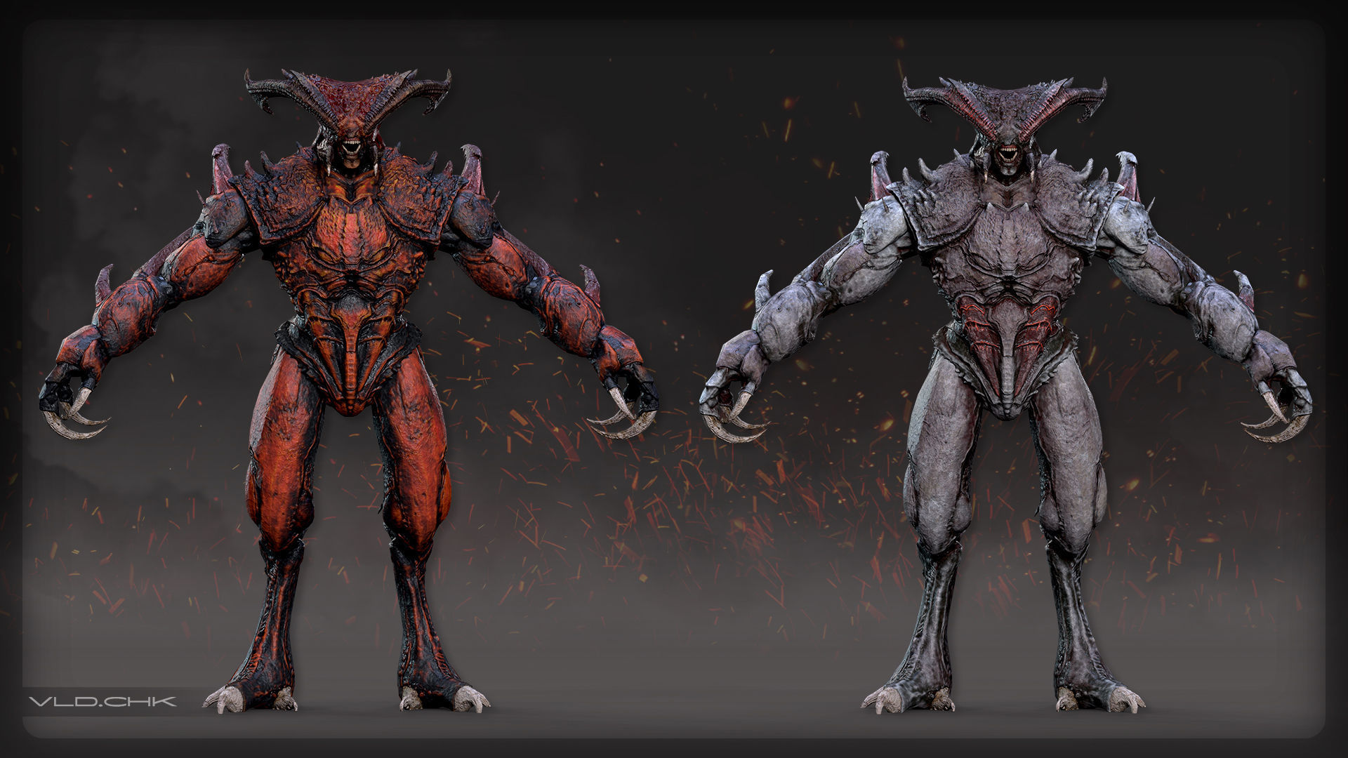 Blister - Demon Beetle Low-poly 3D model_7