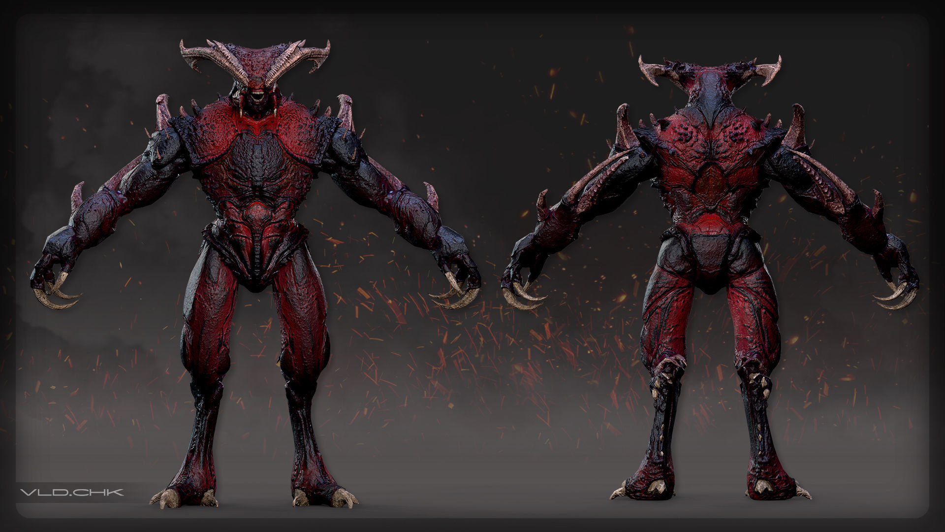 Blister - Demon Beetle Low-poly 3D model_8