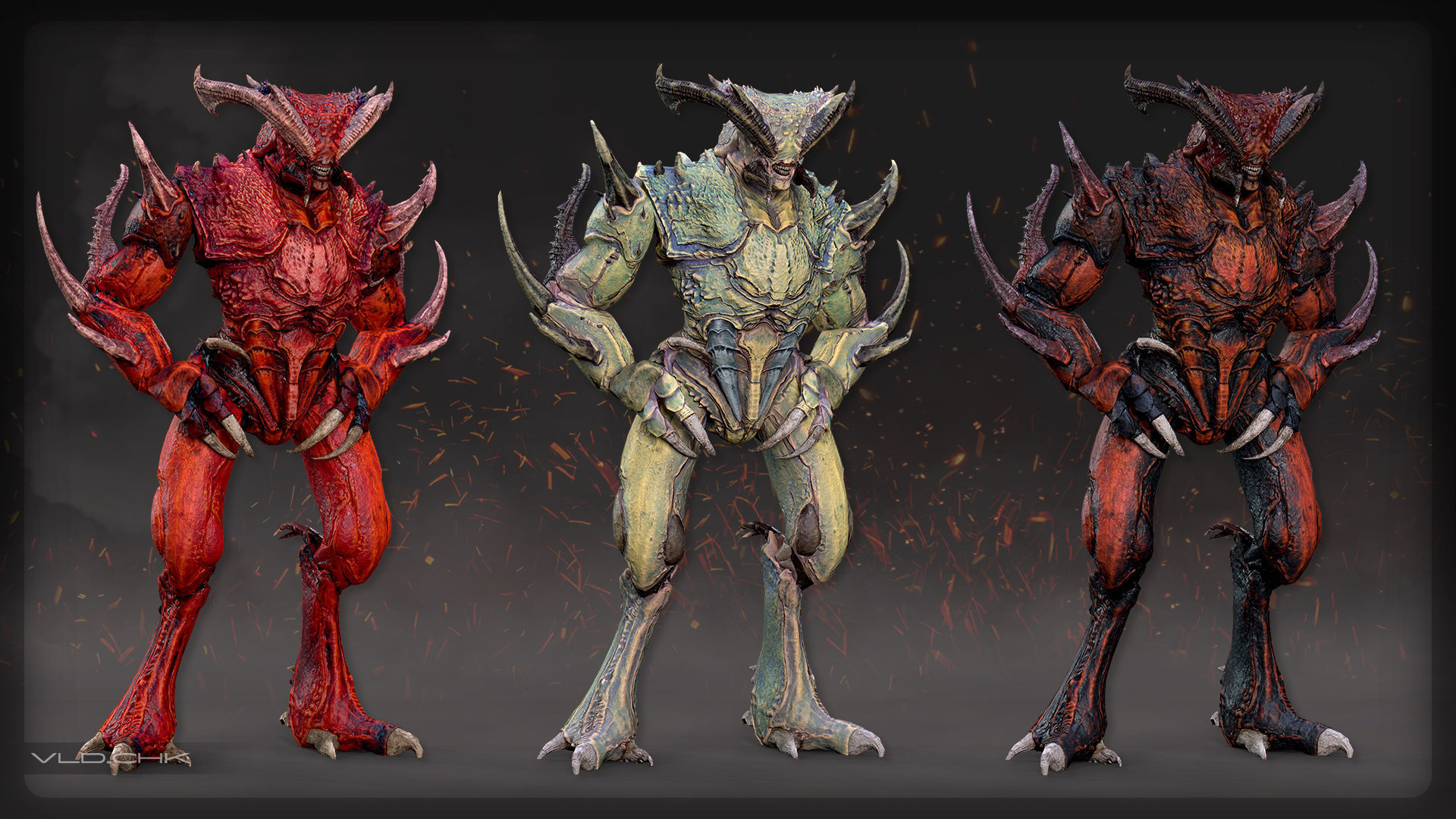 Blister - Demon Beetle Low-poly 3D model_3