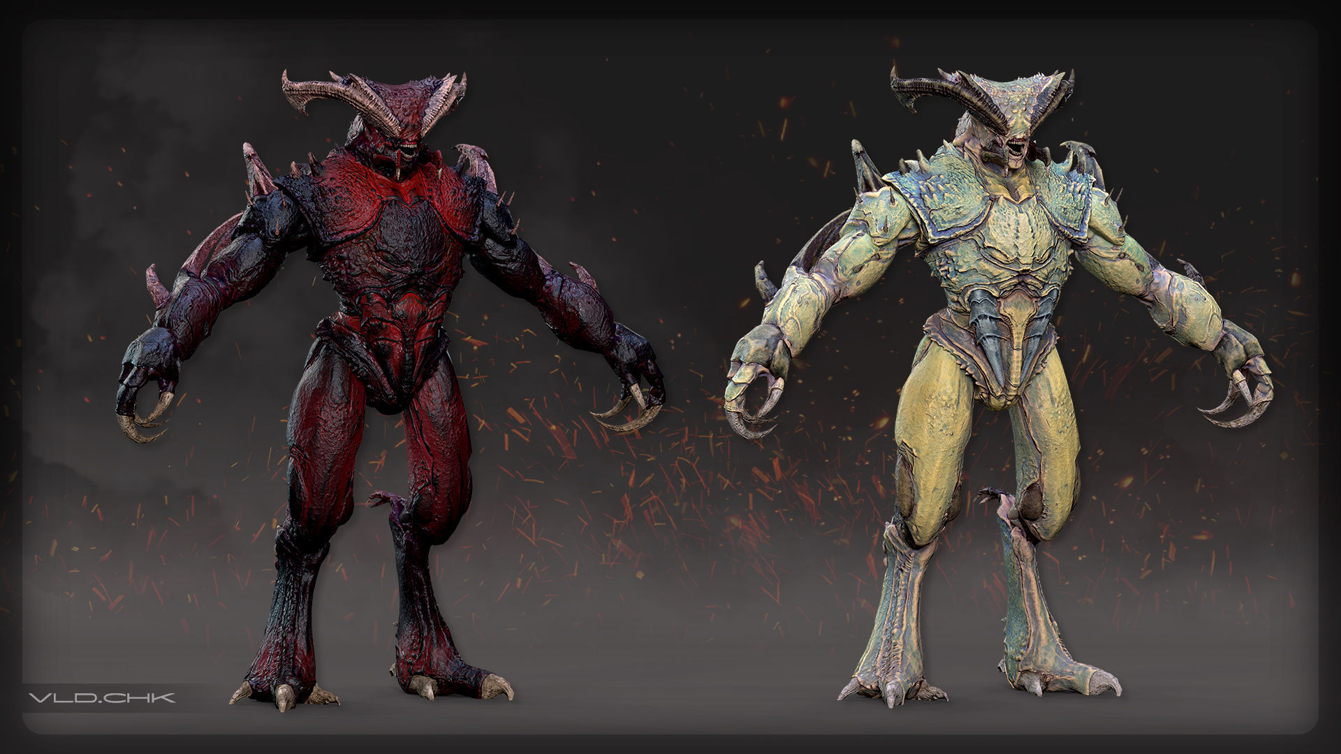 Blister - Demon Beetle Low-poly 3D model_9