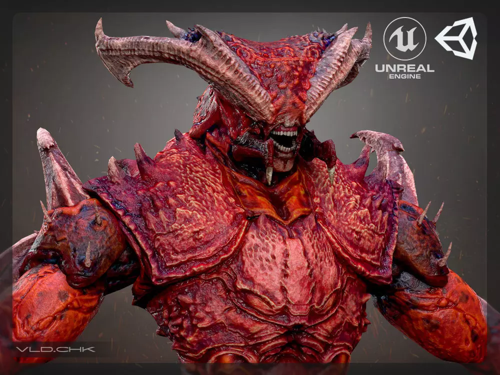 Blister - Demon Beetle Low-poly 3D model_0