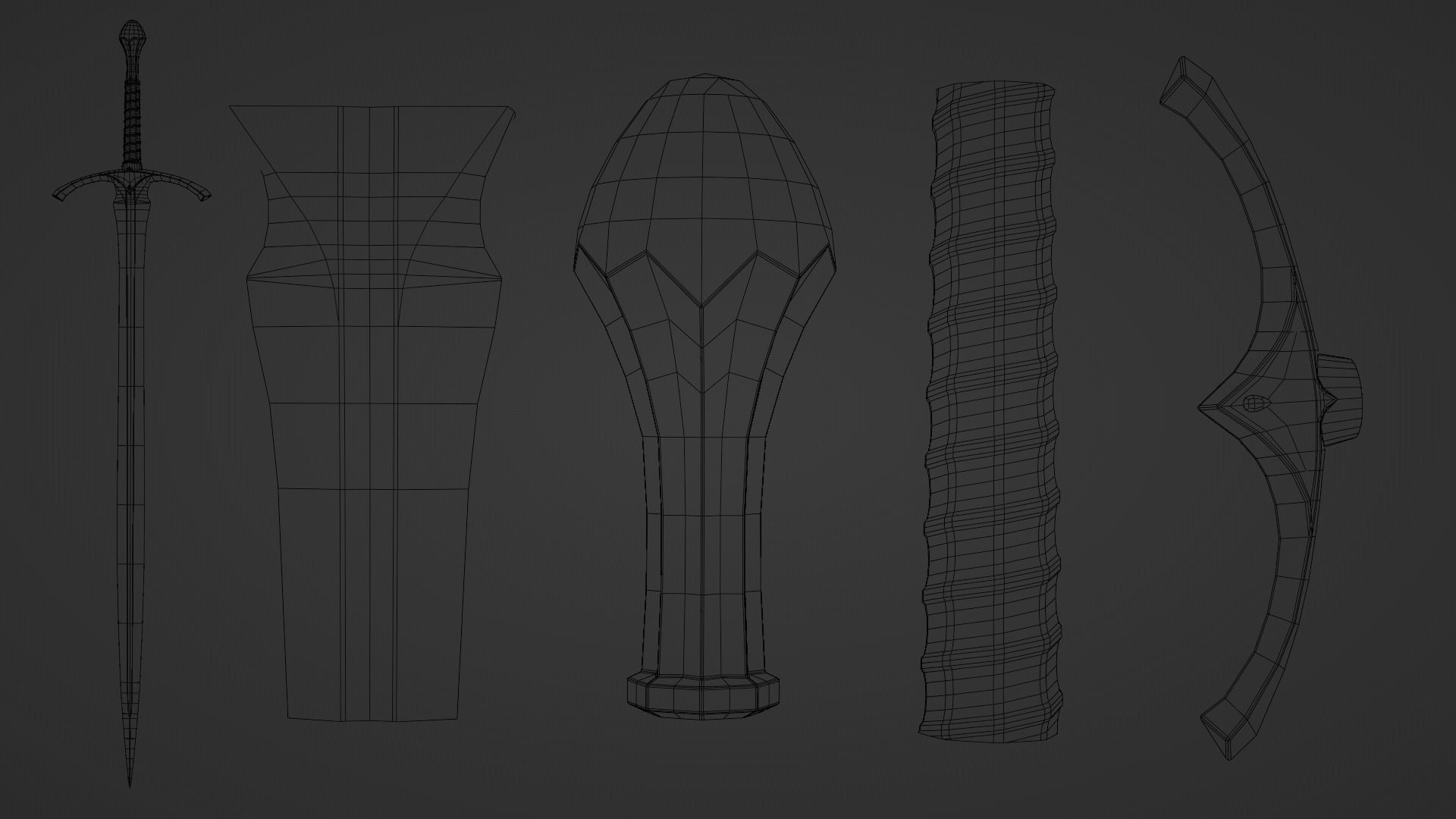 Gandalfs Sword Glamdring From The Lord Of The Rings - Low-Poly Low-poly 3D model_16