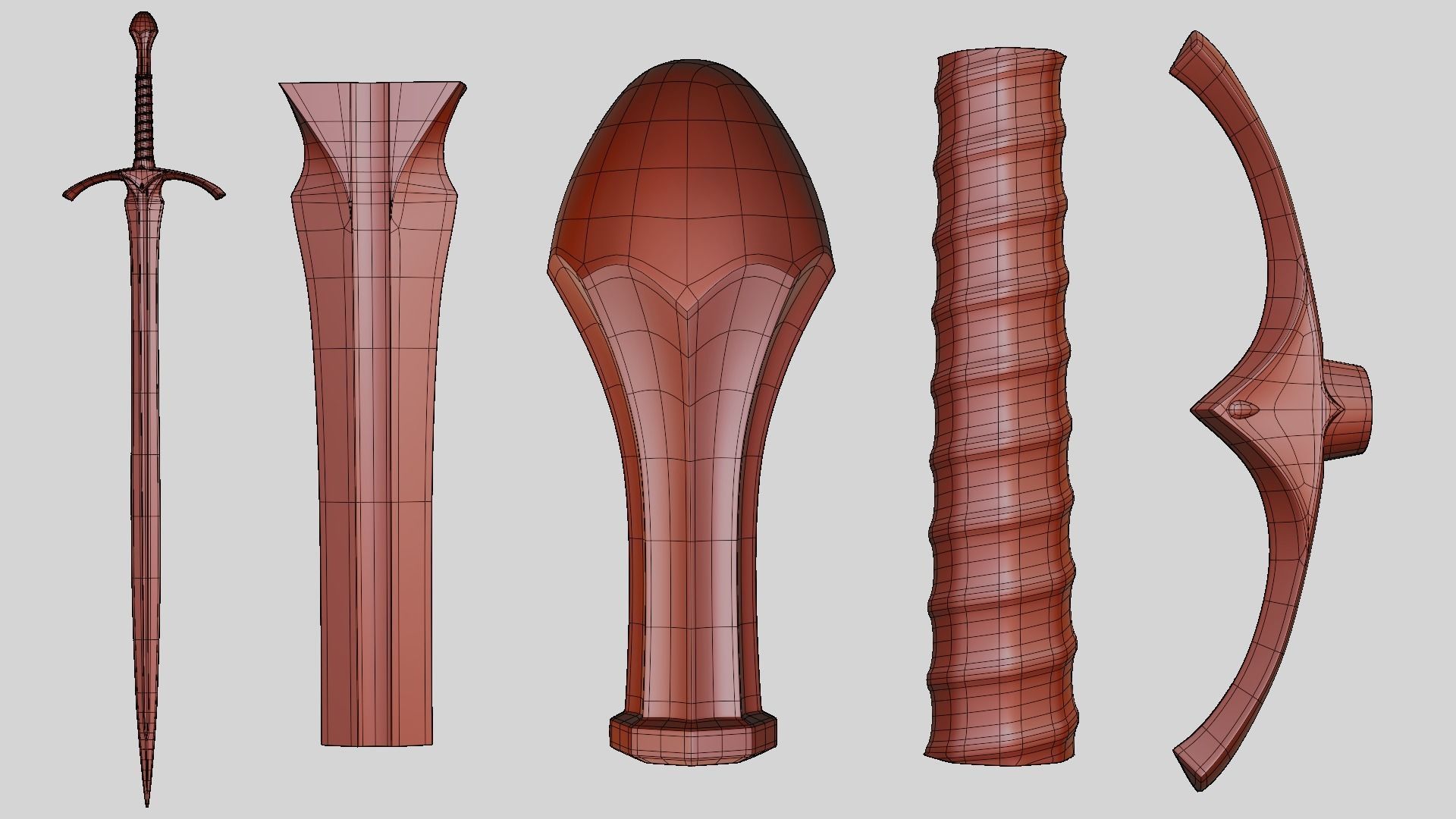 Gandalfs Sword Glamdring From The Lord Of The Rings - Low-Poly Low-poly 3D model_15