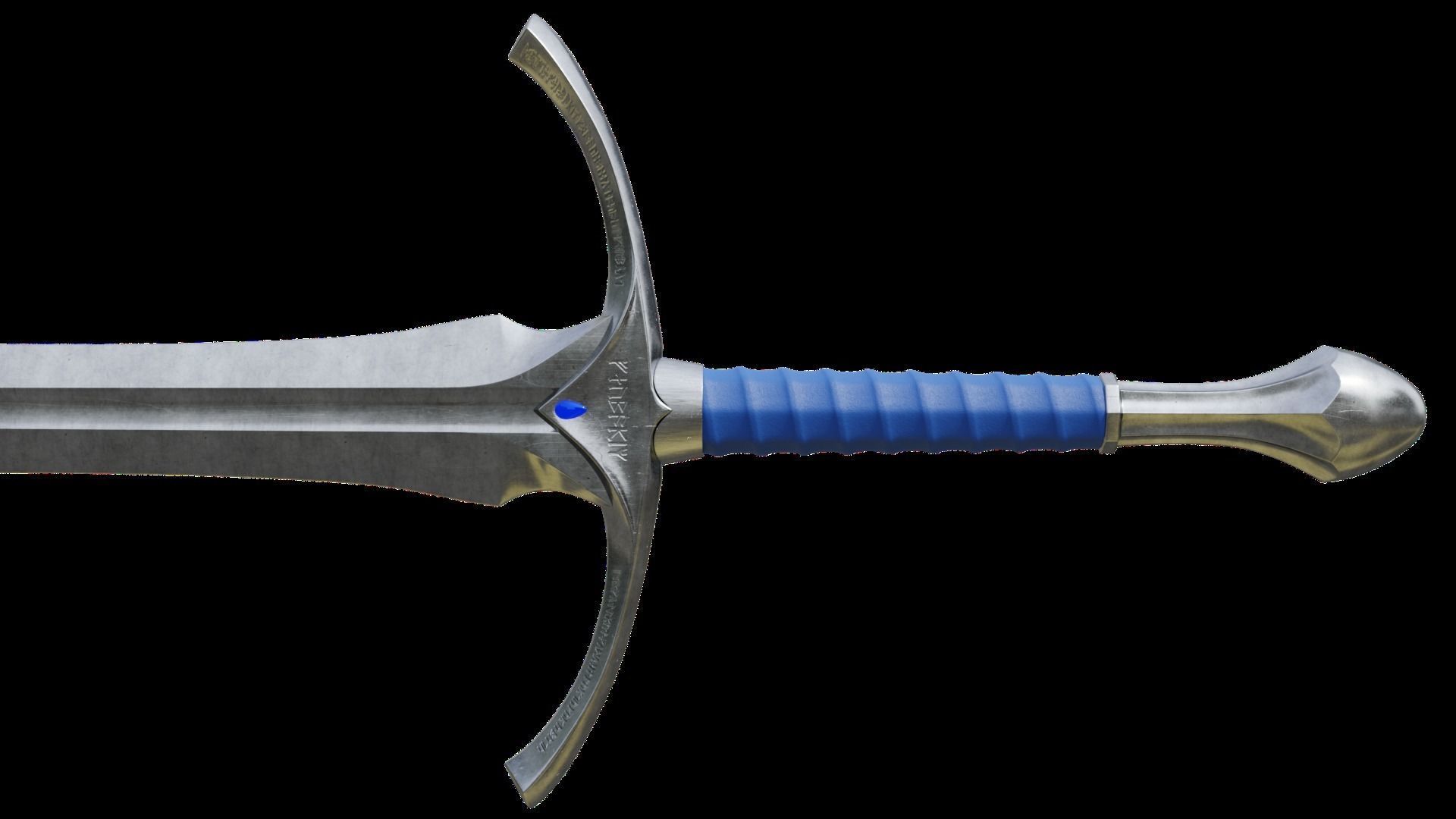 Gandalfs Sword Glamdring From The Lord Of The Rings - Low-Poly Low-poly 3D model_6