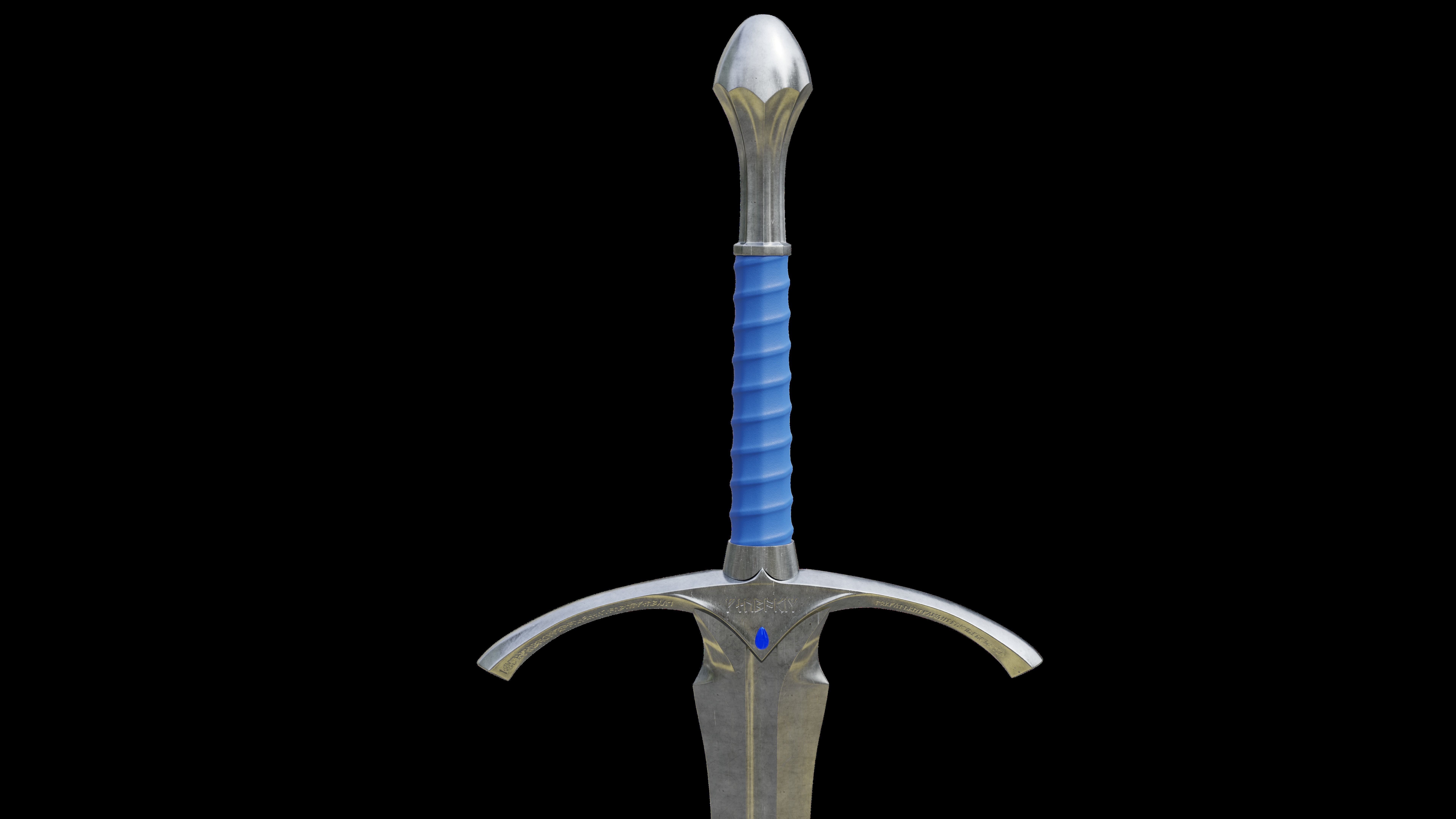 Gandalfs Sword Glamdring From The Lord Of The Rings - Low-Poly Low-poly 3D model_5
