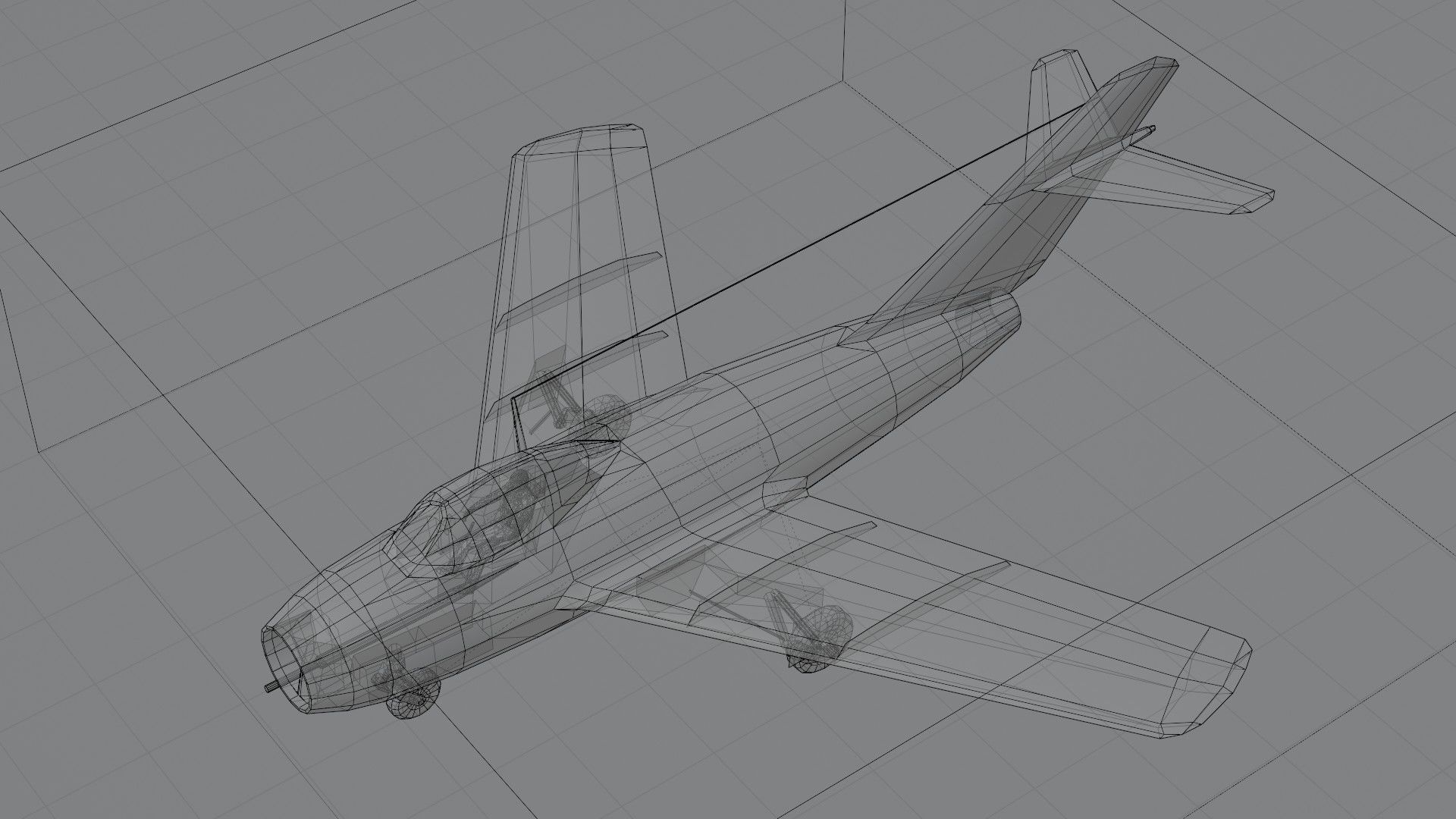 Mikoyan-Gurevich MIG-15 Fagot Low-poly 3D model_8