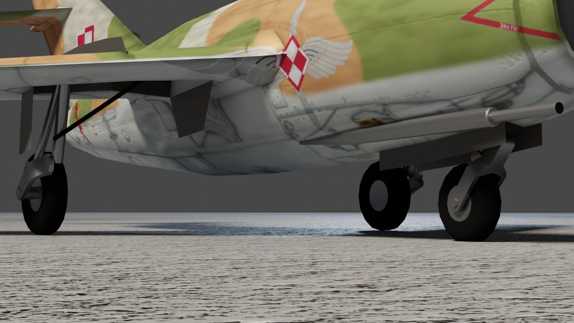 Mikoyan-Gurevich MIG-15 Fagot Low-poly 3D model_14