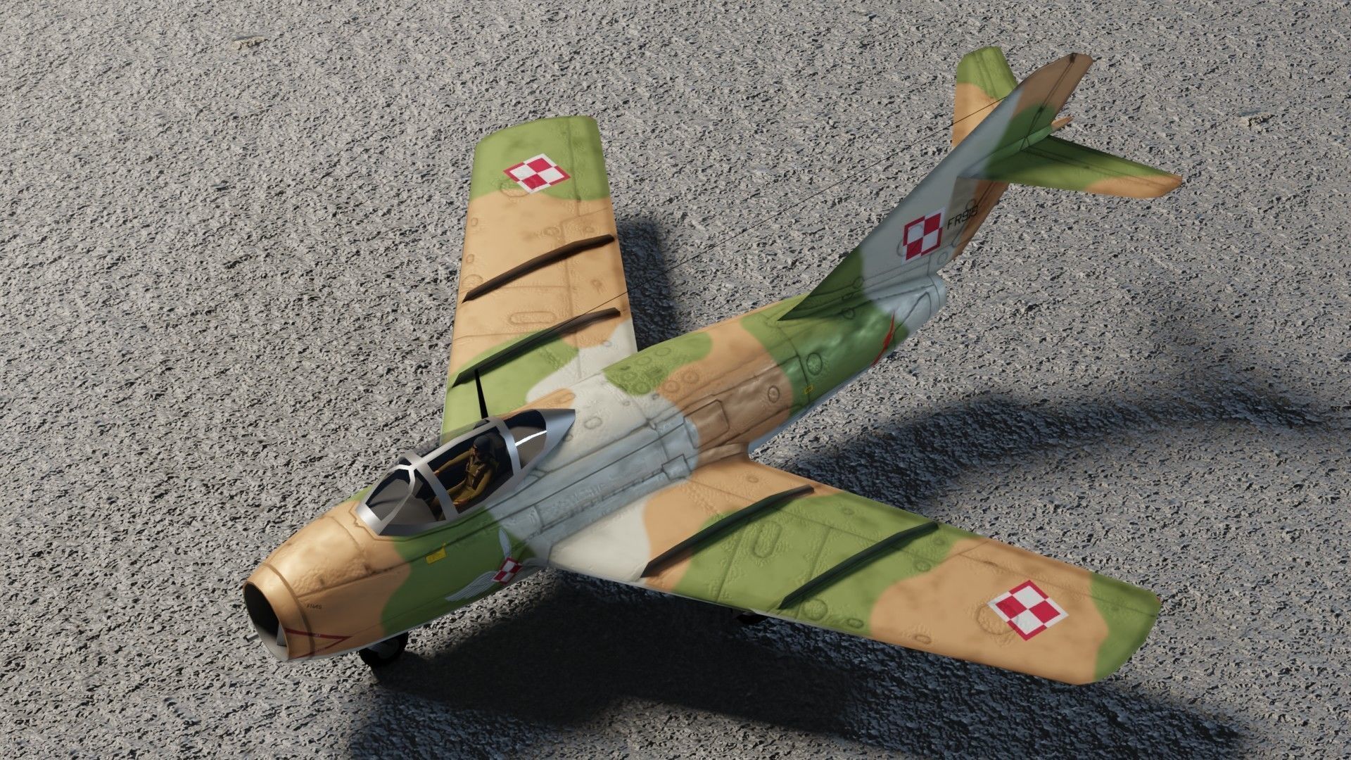 Mikoyan-Gurevich MIG-15 Fagot Low-poly 3D model_7