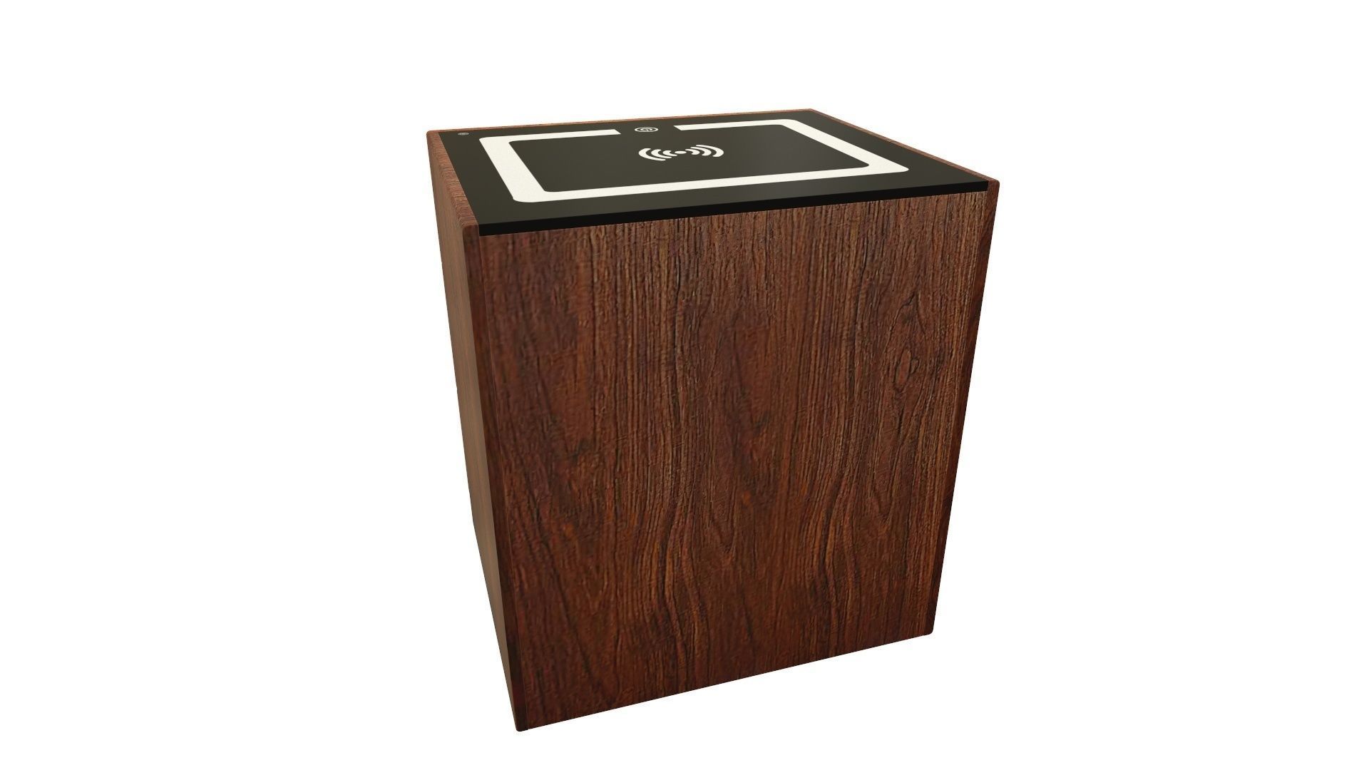 Wooden wifi side table 3D model_5