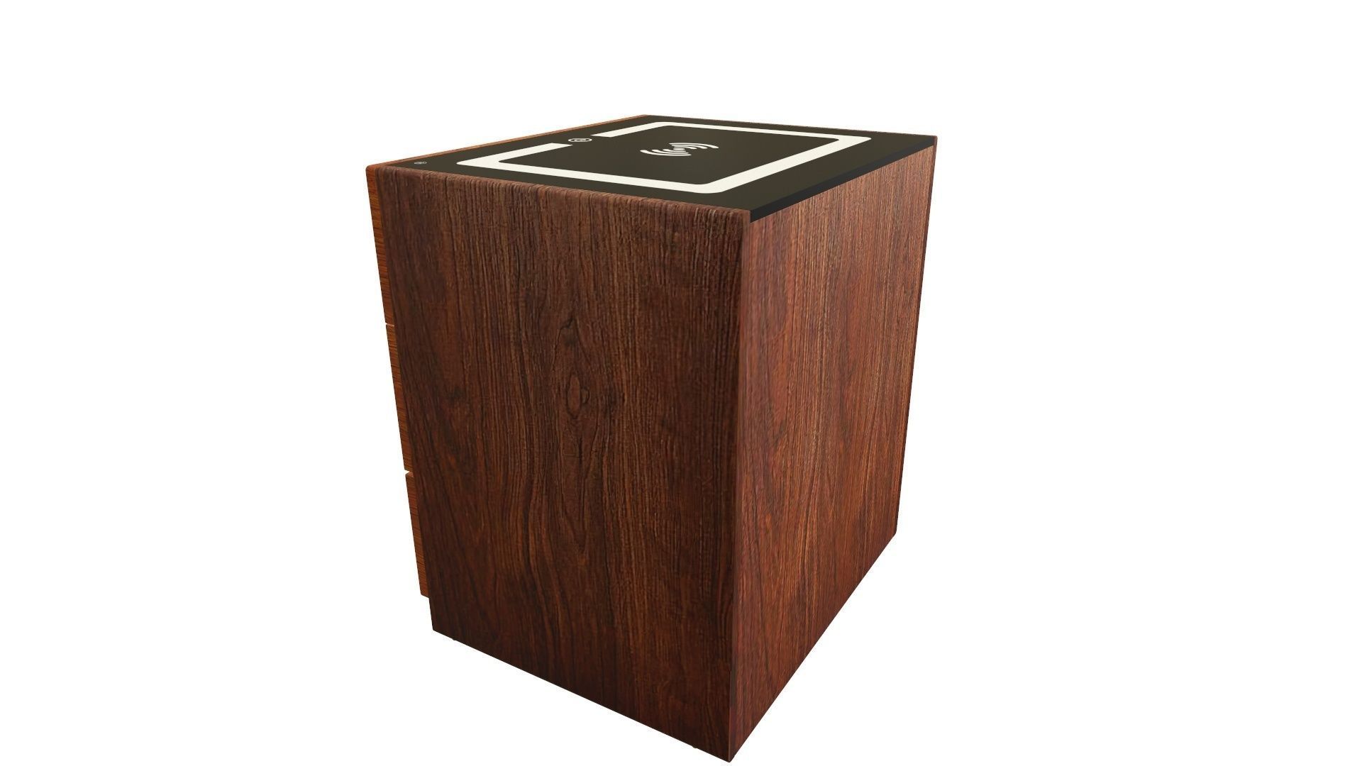 Wooden wifi side table 3D model_4