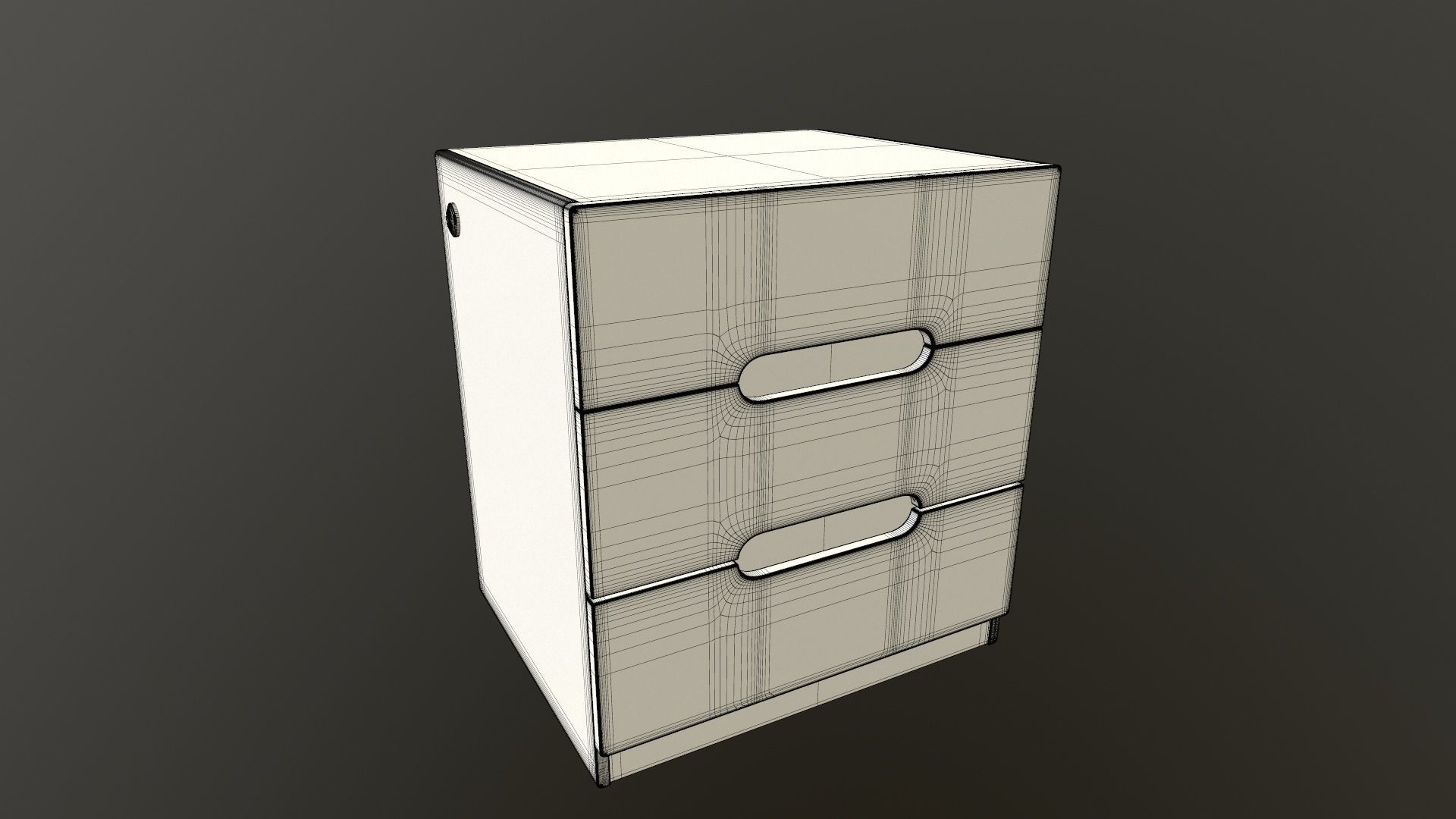 Wooden wifi side table 3D model_10