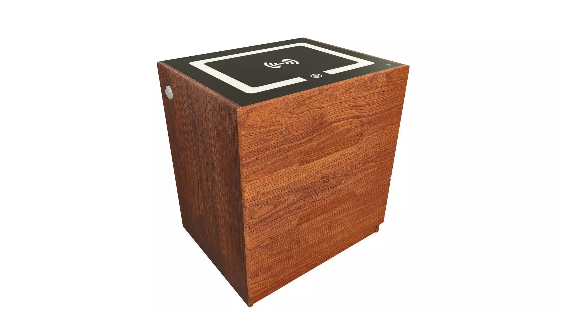 Wooden wifi side table 3D model_0