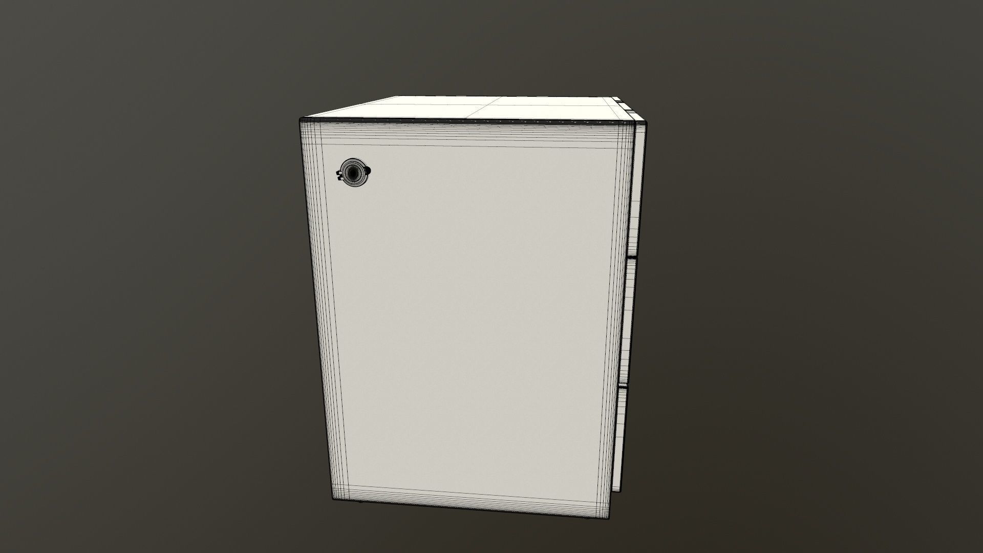 Wooden wifi side table 3D model_11