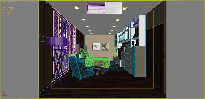 bedroom 10 3D model 7