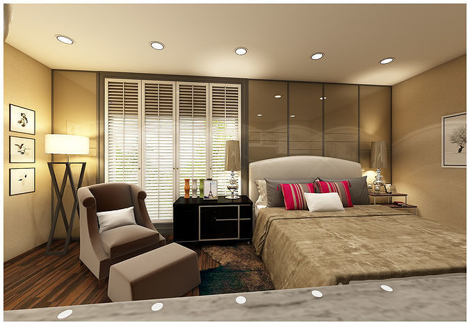 bedroom 10 3D model 4