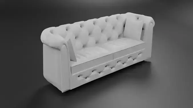 Mid-Century Modern 3D Sofa