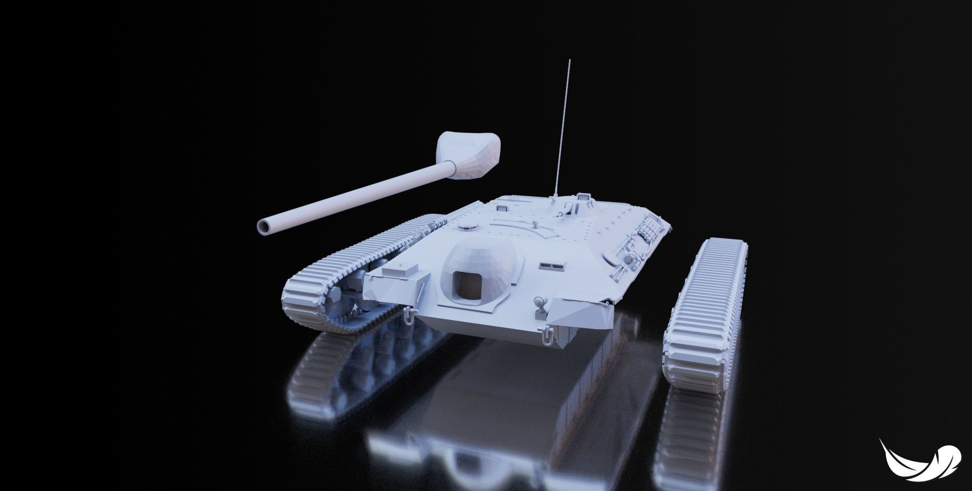 E-25 TANK - 1-35 - 1-50 - 1-72 3D print model_2