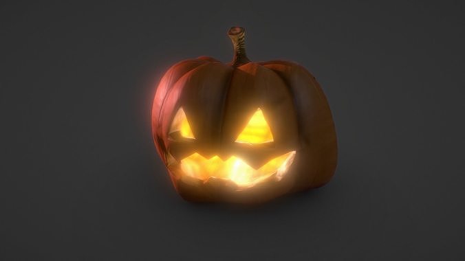 Halloween Jackolantern Pumpkin Low-poly 3D model