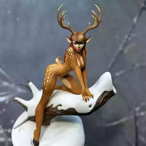 faungirl deer figurine