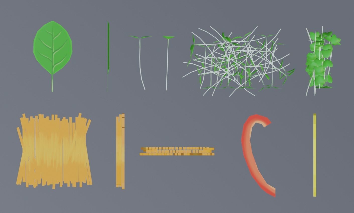 Sandwich create set -Bread and ingredient- Low-poly 3D model_16