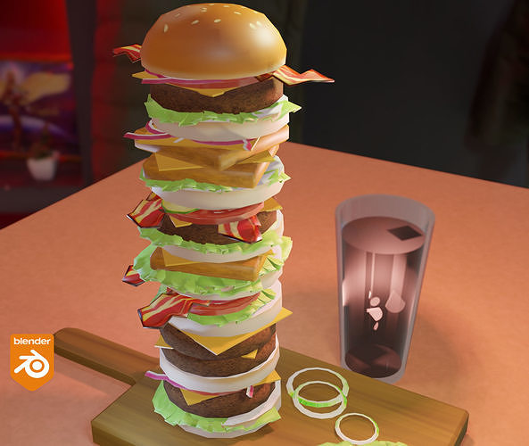 Sandwich create set -Bread and ingredient- Low-poly 3D model 4