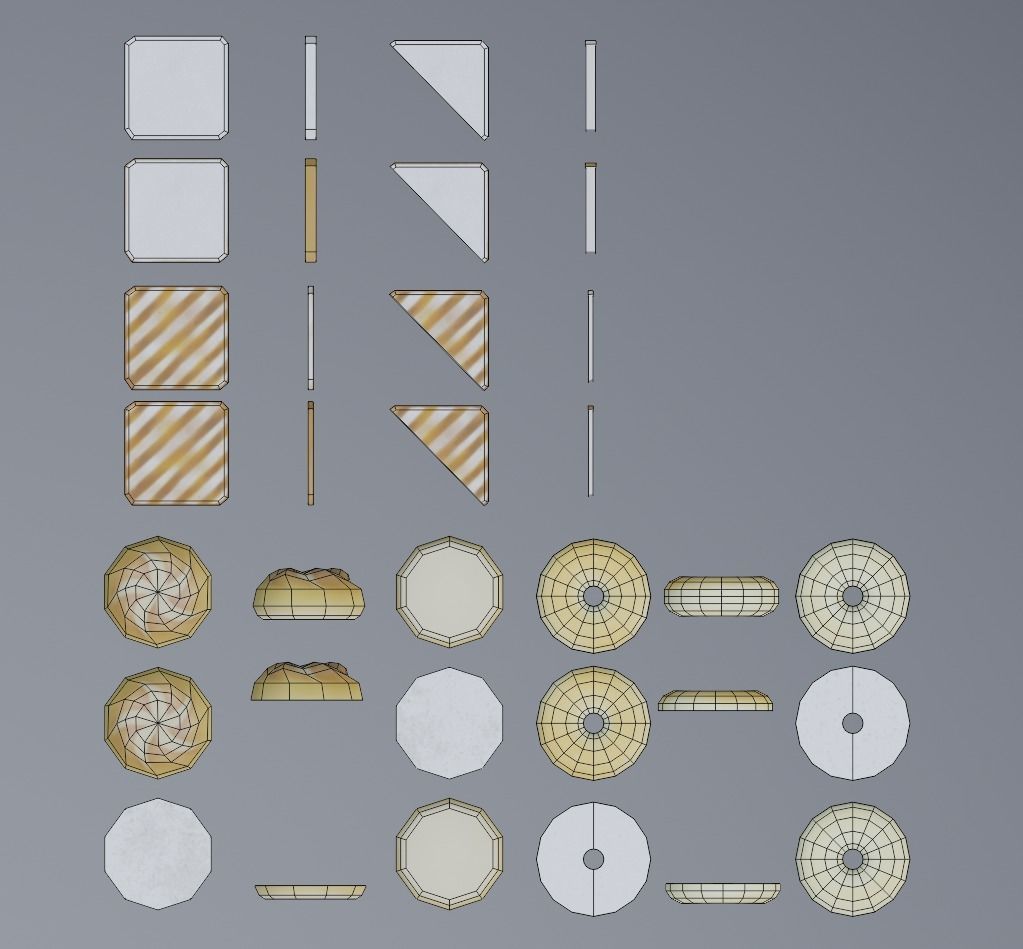 Sandwich create set -Bread and ingredient- Low-poly 3D model_10