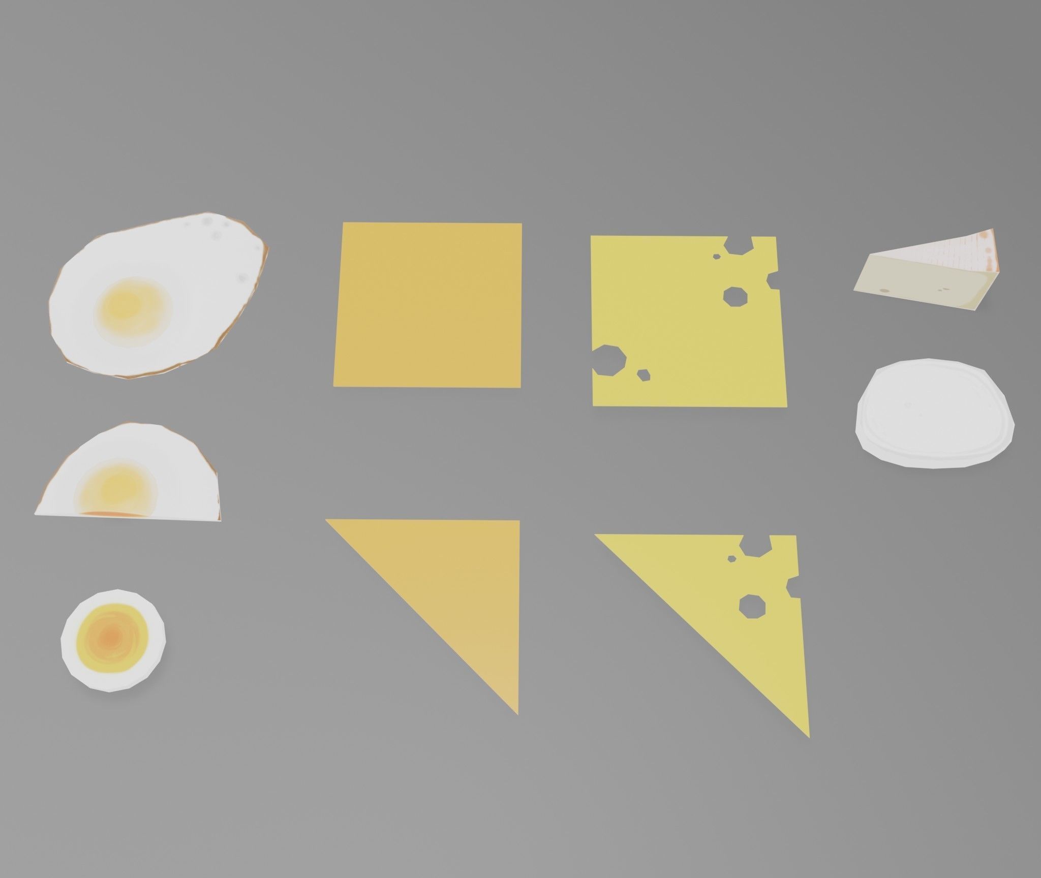Sandwich create set -Bread and ingredient- Low-poly 3D model_23