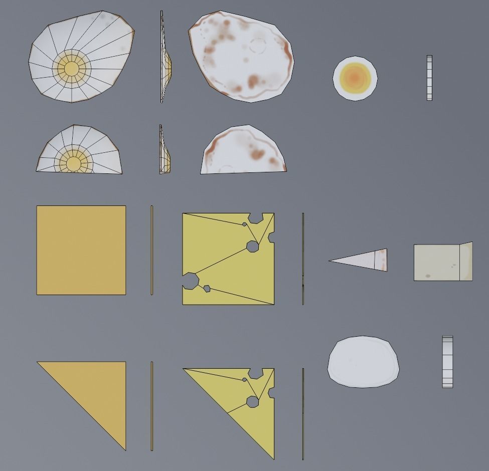 Sandwich create set -Bread and ingredient- Low-poly 3D model_25