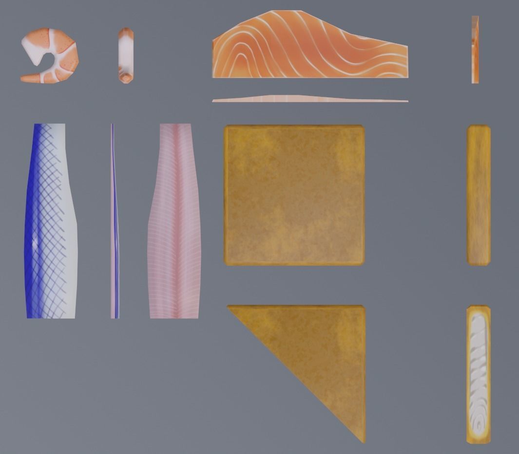 Sandwich create set -Bread and ingredient- Low-poly 3D model_27