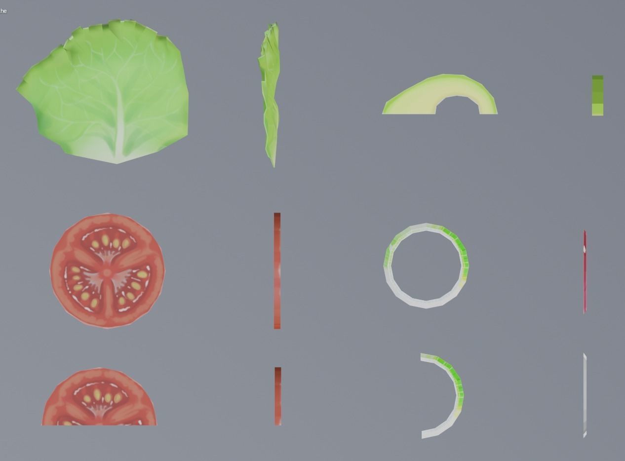 Sandwich create set -Bread and ingredient- Low-poly 3D model_12