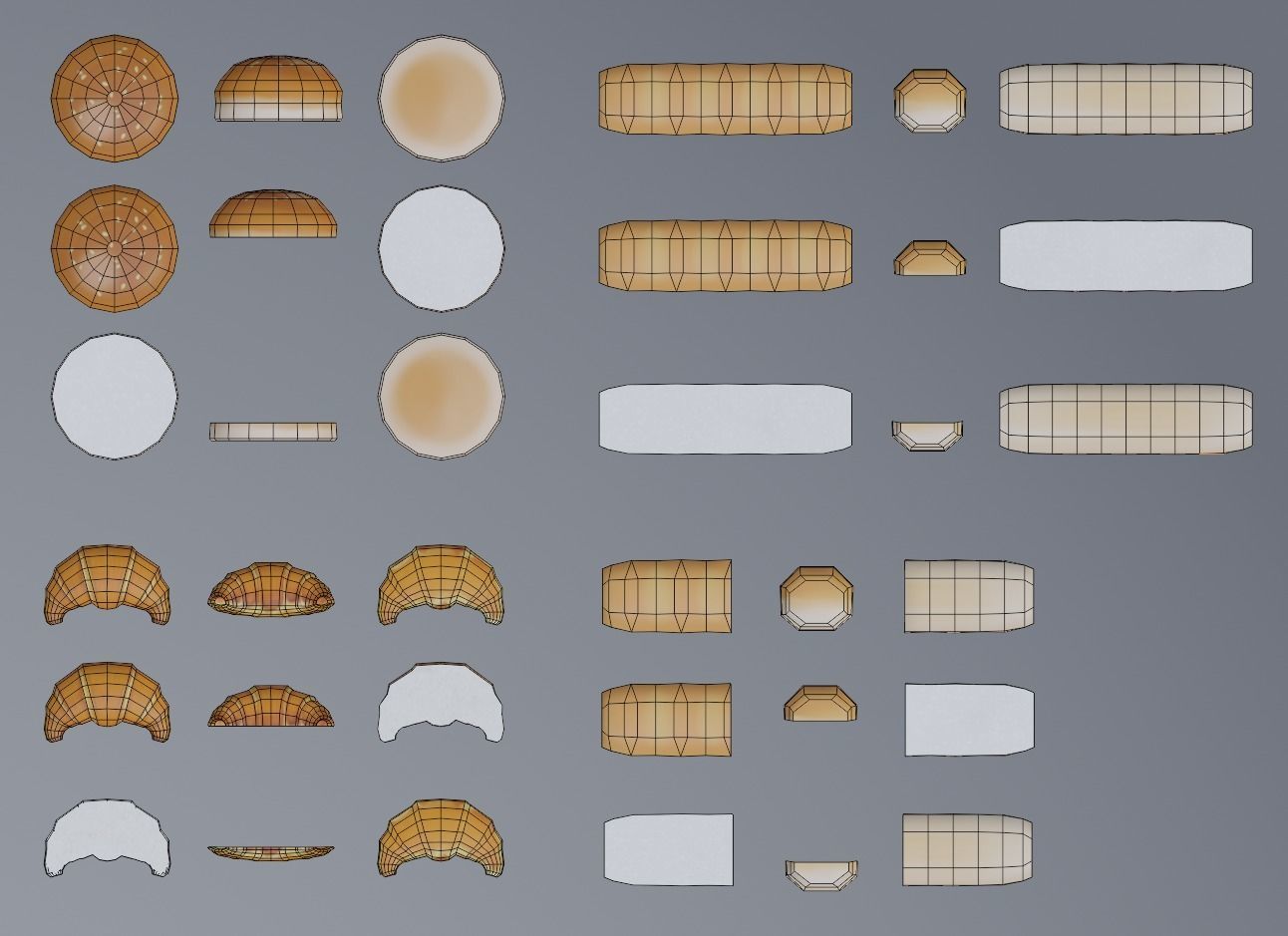 Sandwich create set -Bread and ingredient- Low-poly 3D model_8