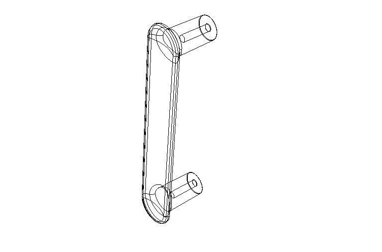 Cabinet door handle 3D print model_13