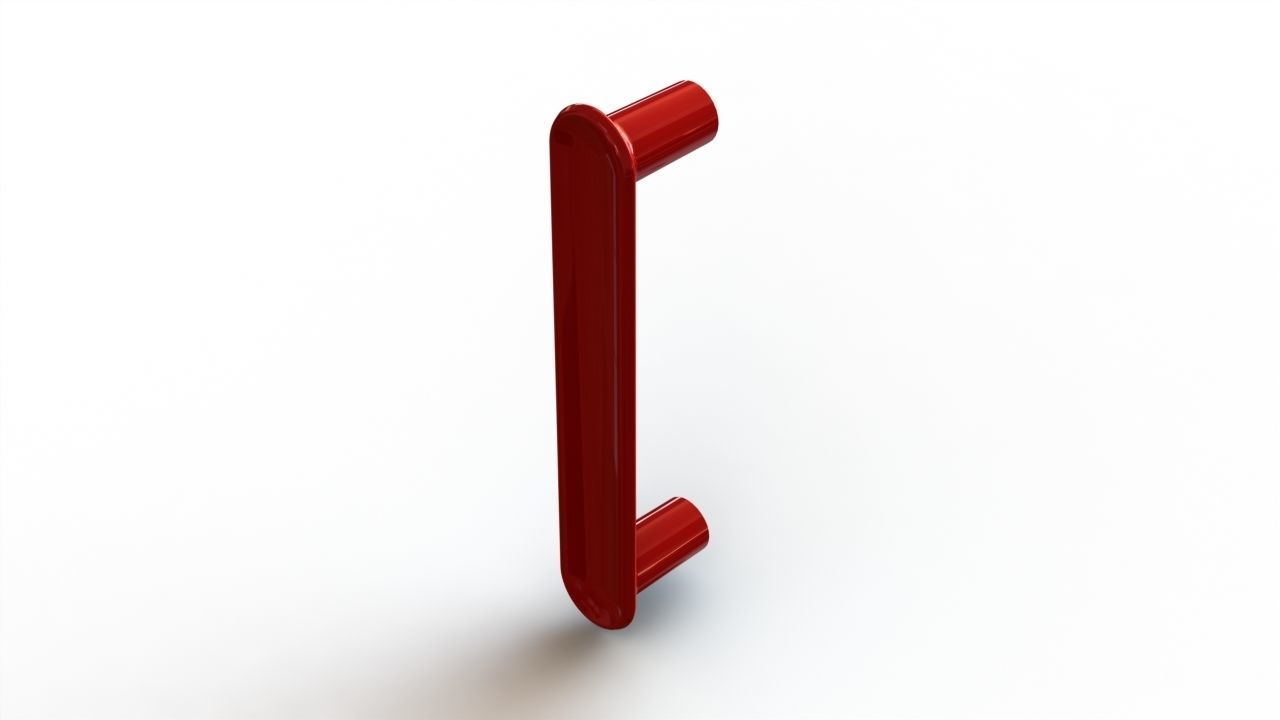 Cabinet door handle 3D print model_5