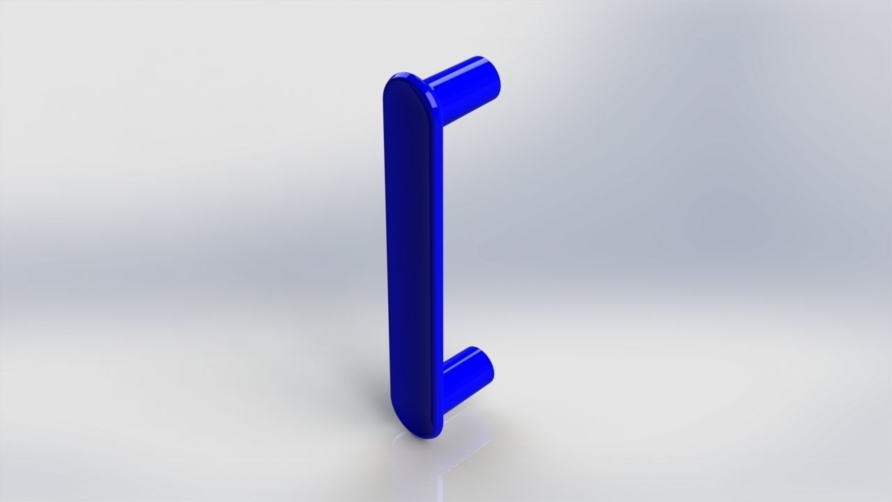 Cabinet door handle 3D print model_4