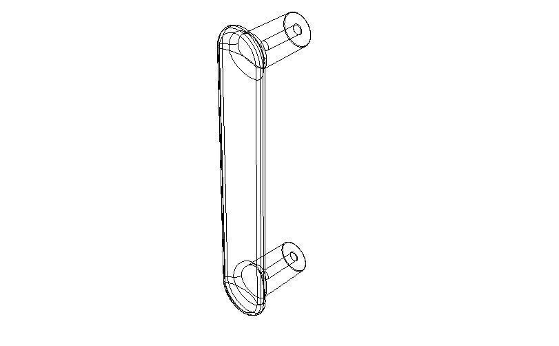 Cabinet door handle 3D print model_12
