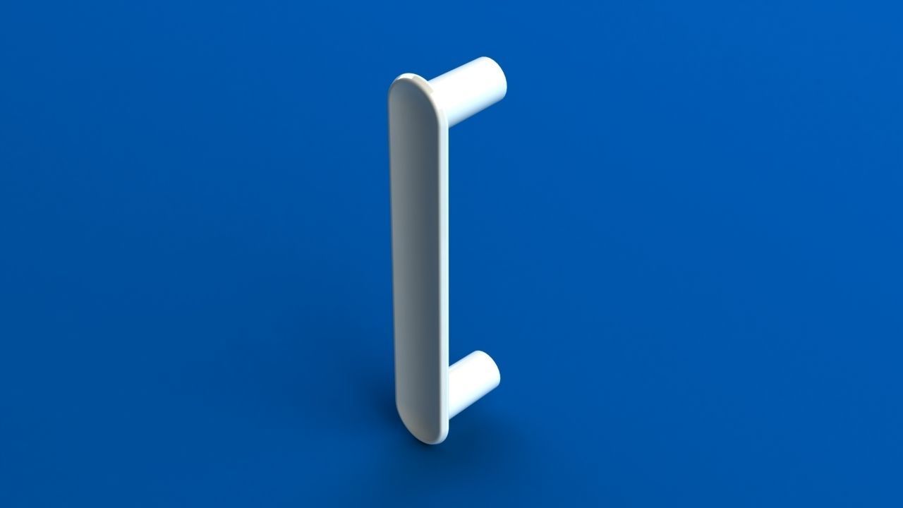 Cabinet door handle 3D print model_2