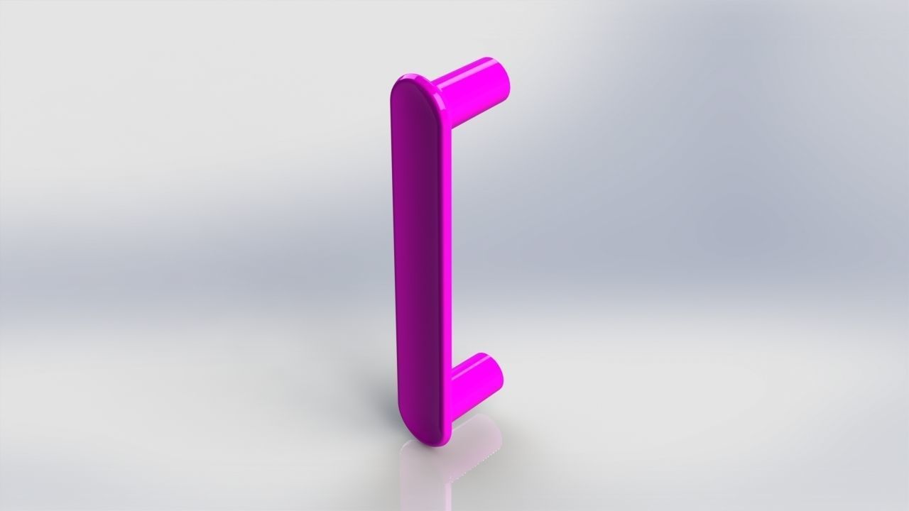 Cabinet door handle 3D print model_3