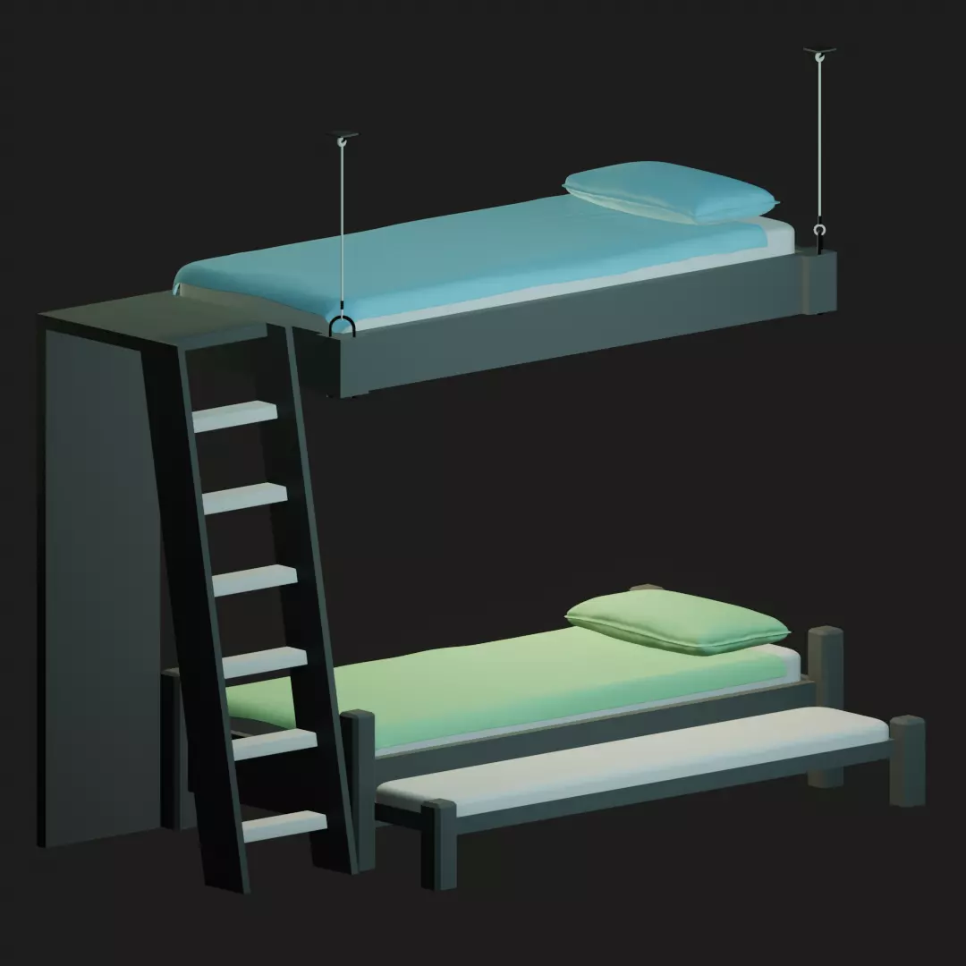 Double Bed Free 3D model
