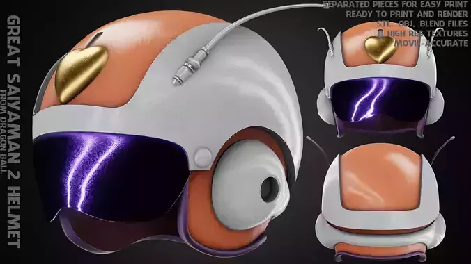 Great Saiyaman 2 Saiyagirl Helmet for Cosplay 3D print model