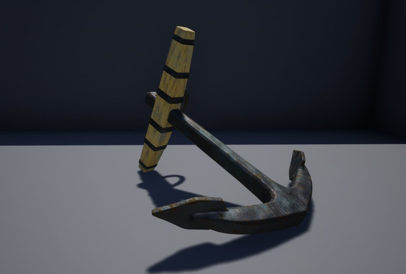 Galleon Anchor Low-poly 3D model_6