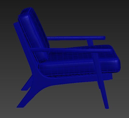 Contemporary sofa fabric and gold foil Low-poly 3D model_9