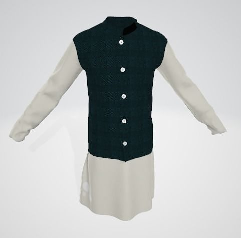 IndianCloth nehru jacket 3D model