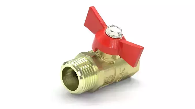 Ball valve 3D model