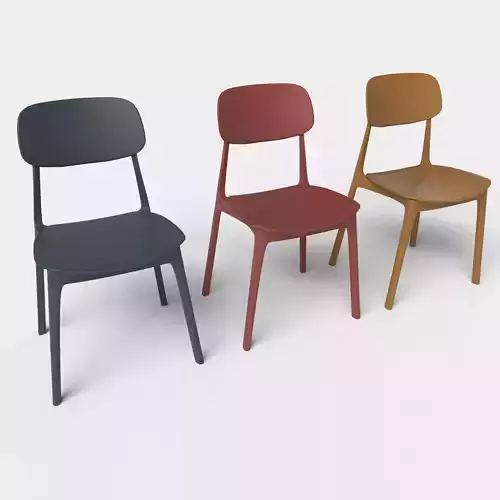 Chairs three different colored